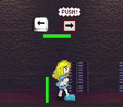 Alice run wonderlandのゲーム画面「障害物に接触すると拘束状態に。」