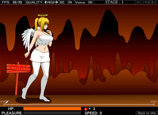 Angel Girl Xのゲーム画面「彼女を操作してゴールに導きましょう！」