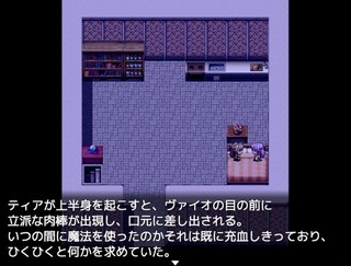 迷った森に居たケモミミ娘が死にかけで偉そうだのゲーム画面「シーンテキスト例」