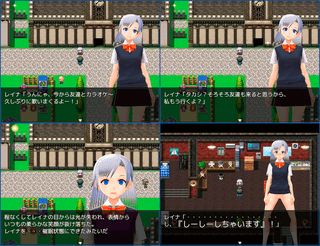 催眠アプリ開発記録のゲーム画面「ヒロイン3 日向レイナ 催眠で清潔と不潔の価値観を逆転させられてしまいます。」