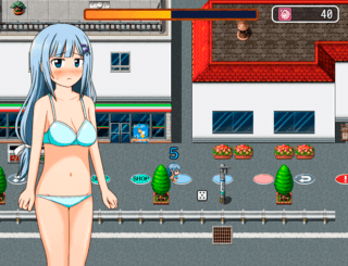 白〇紬の脱衣すごろくゲームのゲーム画面「罰ゲームマスに止まると1枚脱がされる」