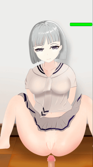 清楚系JKをタップして犯すゲームのゲーム画面「タップすると…」