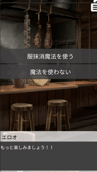 性魔導士の24時間密着のゲーム画面「選べる」