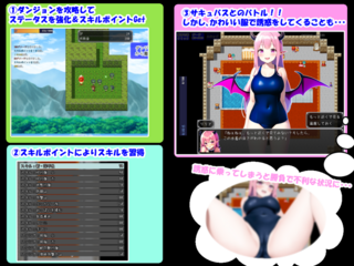 勇者とサキュバス（体験版）のゲーム画面「ゲームの流れ」