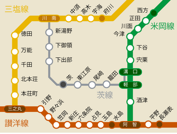 ステージが進むとより複雑になる路線図