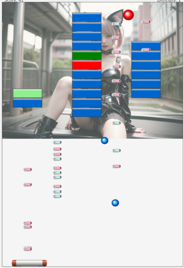 難易度低めのブロック崩しゲーム