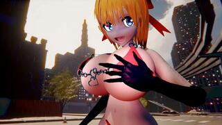 拷問解剖りおん編のゲーム画面「登場人物④ヒトミ　唯一まともな人物　狂天使に変身し仲間を治療する」