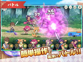 魔王カリンちゃんRPGX 〜恋姫建国奔走記〜のゲーム画面「簡単操作で奥深いバトル！」