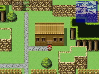 剣士アランと出会いの物語のゲーム画面「スタートする村」