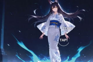 ごんぎつねさんにおねがいっ!(体験版)のゲーム画面「タップバトル」