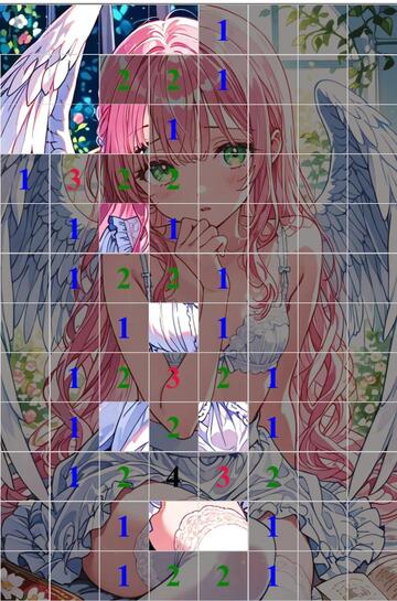 マスを開くにつれて、だんだん次のイラストが見えていきます
