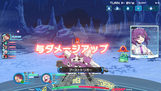 マブラヴ ガールズガーデンXのゲーム画面「戦闘シーンはフルオートで放置」