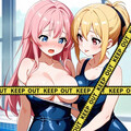 KEEP OUTを上からはがすゲーム３のイメージ