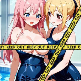KEEP OUTを上からはがすゲーム３の画像-KEEP OUTと書かれたテープをはがしちゃいましょう
