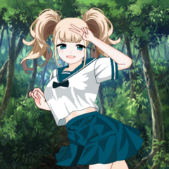 不思議な森に迷った俺はなぜかギャルと脱衣じゃんけんしてるのイメージ