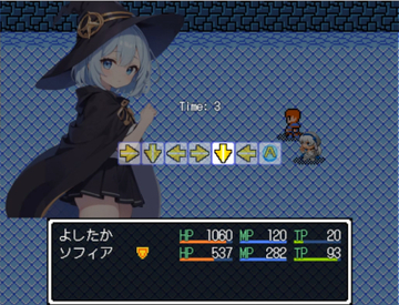 戦闘時のミニゲームシーン