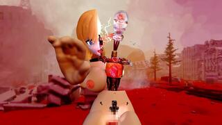 アゼルエッチな潮吹きマシンガールのゲーム画面「！グロ注意 メカバレリョナグロシーンも多いですがゲーム内ではモザイク処理をしています」