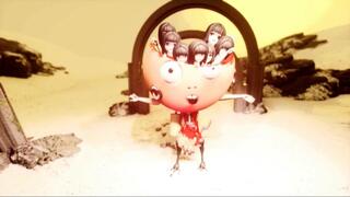 アゼルエッチな潮吹きマシンガールのゲーム画面「序盤のイベントボス　遺跡エリアにいる　西のエリア　倒すとアワーアップアイテムがもらえる」