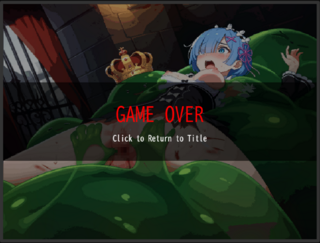 防衛少女は屈しない！～Never Say Surrender～ 18+のゲーム画面「ゲームオーバー画面」