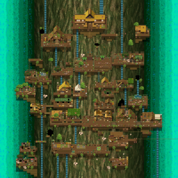 拠点になるツリーハウスですが、行き来はしやすくはしました。