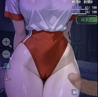 さわってknight♡（聖なる少女編）のゲーム画面「無限大にズームアップ！右の緑ボタンでデフォルトに」