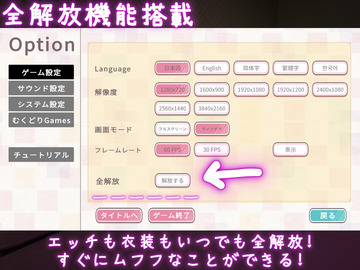 全開放機能で最初から全てのHができる！