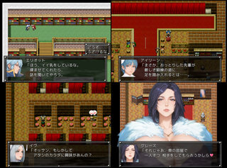 バニー&スラッシュ 体験版のゲーム画面「仲間を集め、迷宮探険へ」
