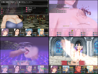 バニー&スラッシュ 体験版のゲーム画面「強力なエロ技で敵を撃破」