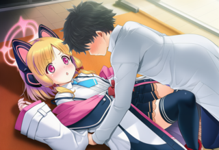 Lewd Archive 『Case モモイ』体験版のゲーム画面「果たして主人公とモモイの関係の行方は…?」