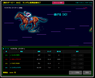 業のダービー PROのゲーム画面「終盤の戦い！」