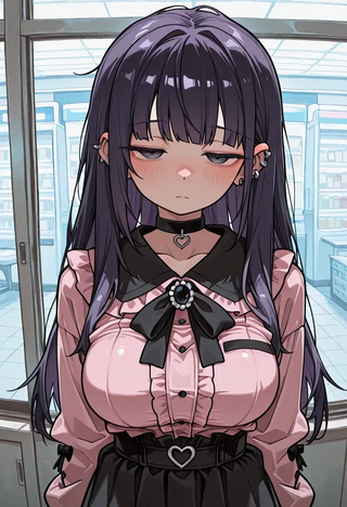 タバコ戦線（数字タイピングゲーム）のゲーム画面「ヒロインのいおりちゃんです。」