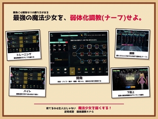 さよなら魔法少女 ブラウザ体験版のゲーム画面「いろいろできるシミュレーションゲーム」