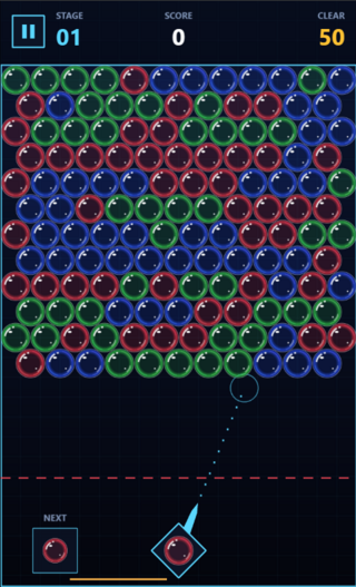 エロバブル（バブルシューターゲーム）のゲーム画面「ゲーム画面です。」