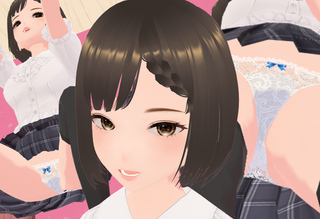 ももの部屋 パンチラ＆キスのゲーム画面「」