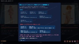 エルフ姉妹が挑むエロトラップダンジョンのゲーム画面「強化ショップの画面 | 周回で能力と遺物を強化」
