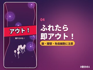 3億分の1のゲーム画面「酸・膣壁・免疫細胞にふれたら即アウト！」