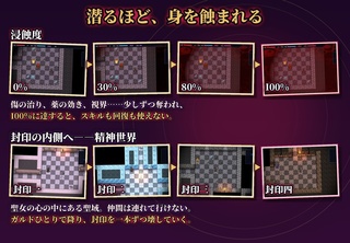 淫蝕の聖女(体験版)のゲーム画面「浸蝕度」
